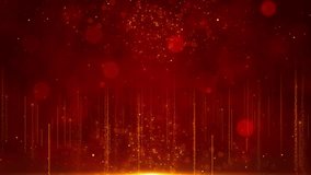 Abstract background of bright orange particles. Flying golden particles and beautiful bokeh shining glittering particle floor stars dust flare. Luxurious golden sparkling bokeh. Award ceremony, stage - Powered by Shutterstock - Get 15% off with code: PIKWIZARD15