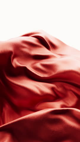 Flowing red wave cloth background, 3d rendering. Motion graphic.