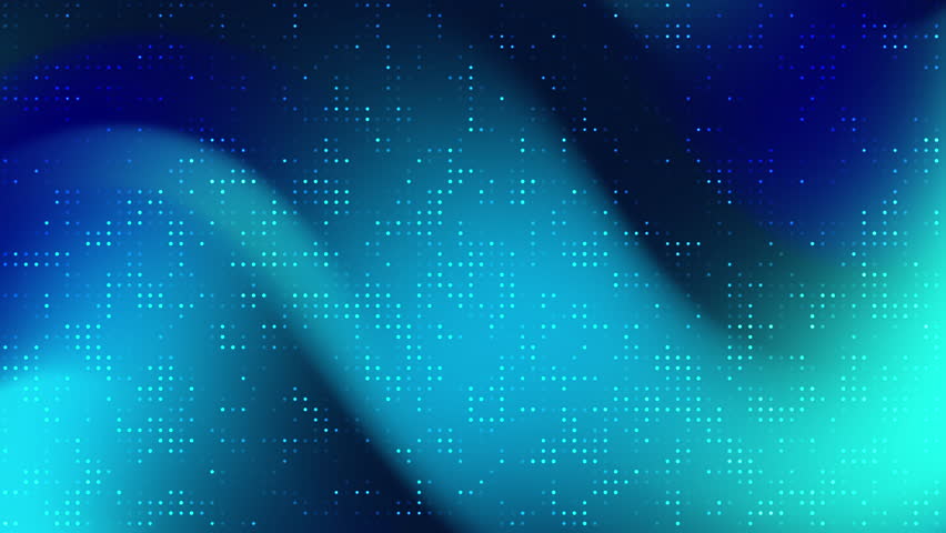 Animation of a blue and green background with white dots. Suitable for presentations, websites, social media posts, and video intros.