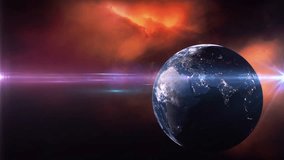 3D animation of Thank you for watching glow glitch text effect with galaxy space cinematic title background. Ending cover for intro, title banner. colorful retro gaming console style. - Powered by Shutterstock - Get 15% off with code: PIKWIZARD15