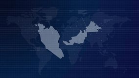 Malaysia map futuristic Malaysian country shape connected global map with blue gradient background - Powered by Shutterstock - Get 15% off with code: PIKWIZARD15