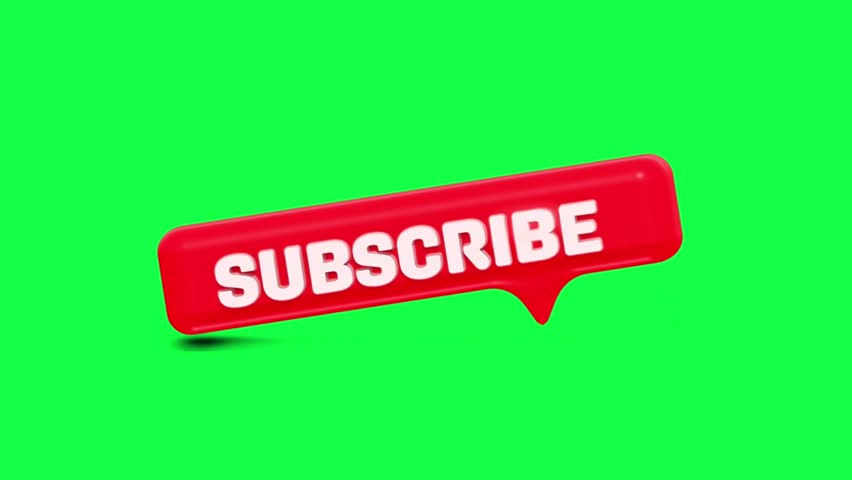 4K 3D animation of a subscribe bubble icon on a green screen background, perfect for video content, calls to action, social media, and customizable visual overlays - Powered by Shutterstock - Get 15% off with code: PIKWIZARD15