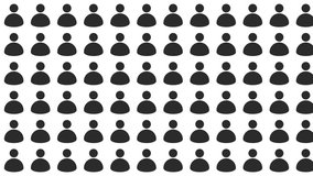 Bunch of user icons motion animation on a white background - Powered by Shutterstock - Get 15% off with code: PIKWIZARD15