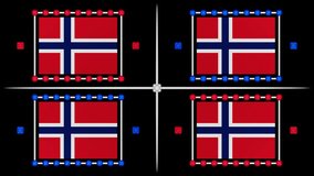 Decorative video with rotating 3d flag of Norway - Powered by Shutterstock - Get 15% off with code: PIKWIZARD15