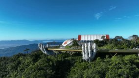 Tourist walking at Golden bridge in Bana hills, Da nang, Vietnam.	 - Powered by Shutterstock - Get 15% off with code: PIKWIZARD15