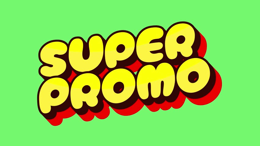 Animated Comic Style Text for Super Promo Sale