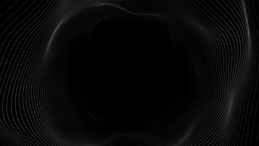 Abstract Black and White Tunnel Background. Abstract circular tunnel. Vortex tunnel monochrome . Wormhole. Abstract energy tunnel from the lines. Seamless loop. 3D rendering.