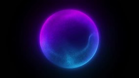 Glowing vibrant particle 3d sphere in the Universe. Abstract technology, science, engineering, and artificial intelligence background. Animated wave energy orb. Virtual assistant concept. 4k loop. - Powered by Shutterstock - Get 15% off with code: PIKWIZARD15