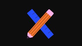 Animated 2D pencil and ruler icon in 4K with transparent background (alpha channel). Seamless loop. Perfect for design, education, creativity, drafting, and architecture concepts.

 - Powered by Shutterstock - Get 15% off with code: PIKWIZARD15