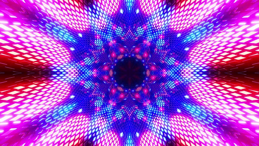 A colorful, abstract design with bright lights and a pattern of squares. Looped animation.