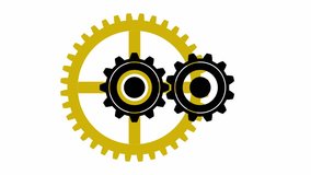 Seamless compound gear train animation. Other name: Transmission gear, Speed reducer gears, Increaser gear system or Reverse gear train. - Powered by Shutterstock - Get 15% off with code: PIKWIZARD15