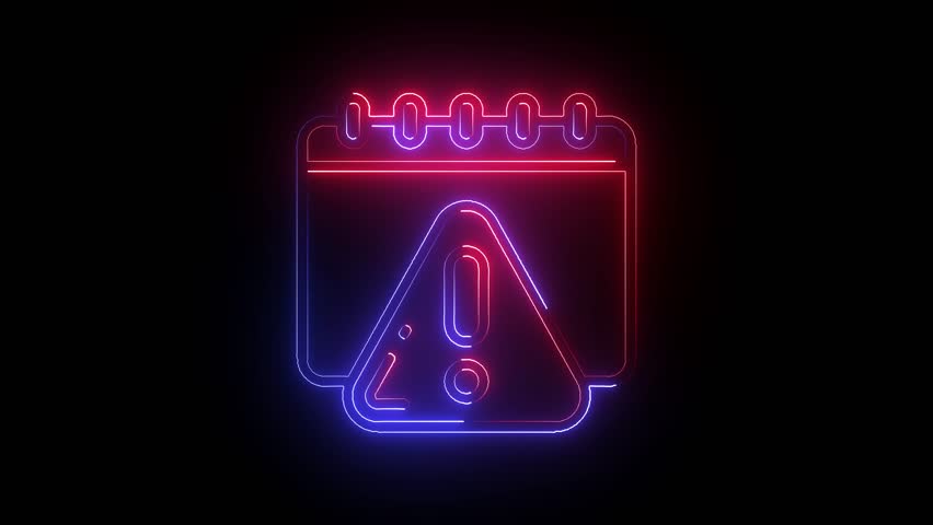 Glowing neon exploit icon isolated on black background. HD Video motion graphic animation