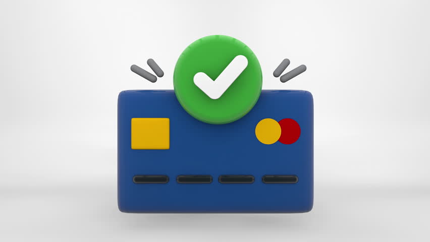 3D animation of rotating credit card