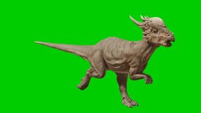 Animated  dinosaur running across green screen, ideal for kids videos, prehistoric fun scenes, and visual effect composites. - Powered by Shutterstock - Get 15% off with code: PIKWIZARD15