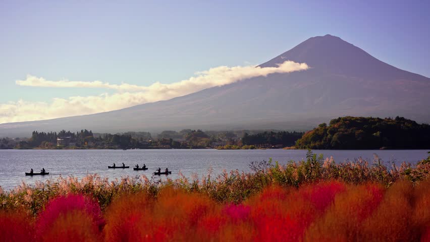 Beautiful landscape mount Fuji at Kawaguchiko Lake
