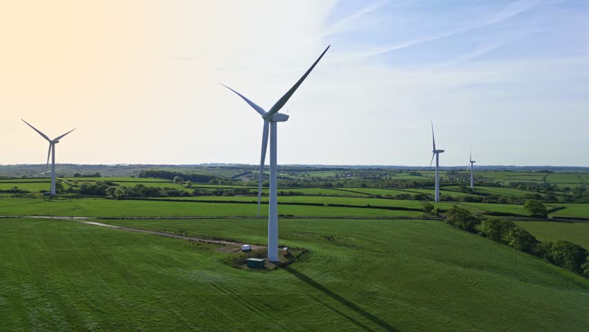 Wind turbine in rural North Devon UK