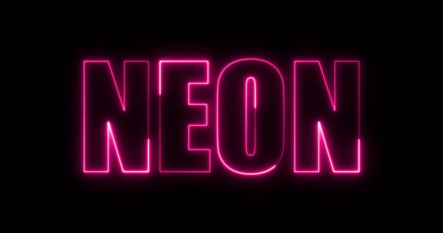 Neon Text Animation With Word NEON for Modern Promo and Ad Visuals