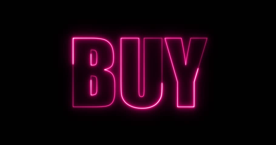 Neon Text Animation With Word BUY for Online Store, E-commerce, and Promo