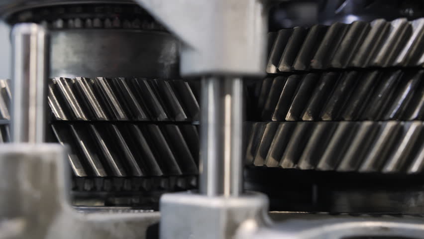 Helical gears inside automotive transmission system
