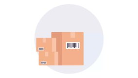 Robot is scanning Barcode of boxes animation, automated storage and retrieval system animated video, Warehouse automation Clip, Industrial revolution footage, Shipping Logistic motion graphics - Powered by Shutterstock - Get 15% off with code: PIKWIZARD15