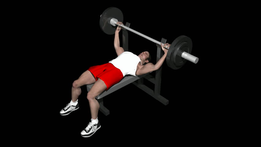 Bench press with Alpha Channel HD1080