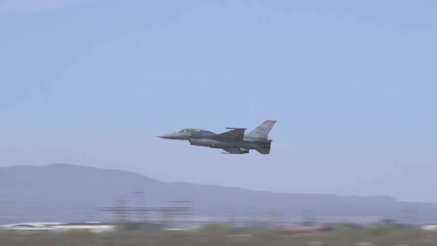 US Air Force F-16 Fighting Falcon Vertical Takeoff.