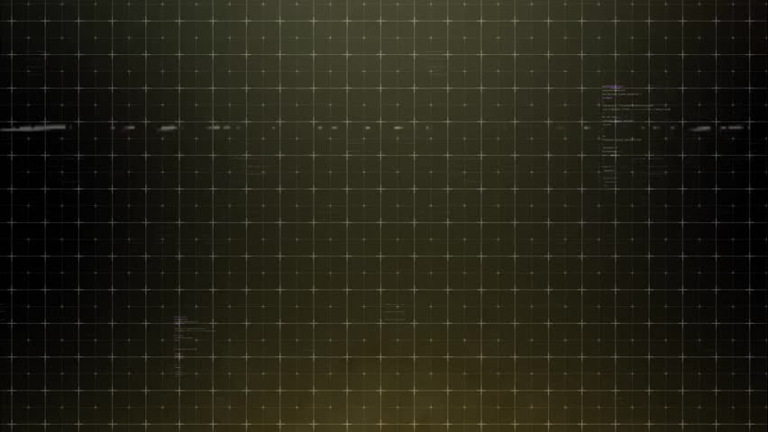 Futuristic interface showing a progress display at 50% with a grid background effect design