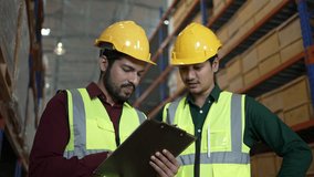 Blue collar workers are working at warehouse. Industrial and factory. - Powered by Shutterstock - Get 15% off with code: PIKWIZARD15