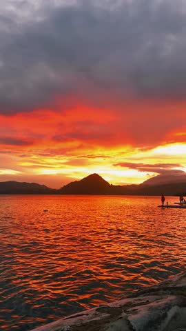 sunset view with beatiful panorama