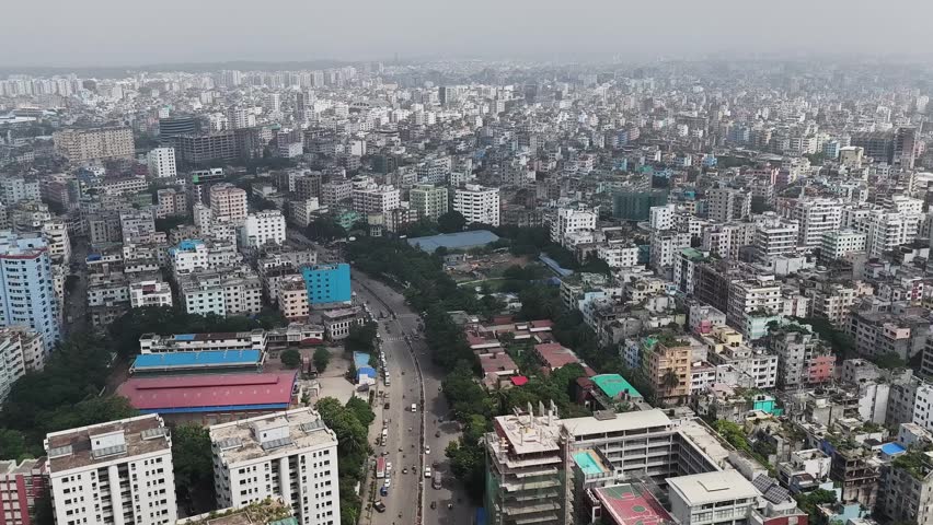 Drone View of capital city of Bangladesh 