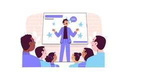 2d cartoon moving animation about Engaging Presentation to an Attentive Audience - Powered by Shutterstock - Get 15% off with code: PIKWIZARD15