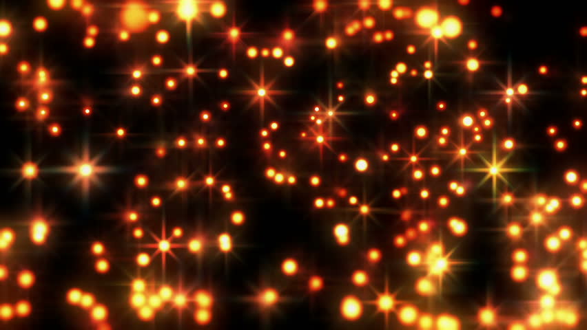 Star Bright Motion Background, Bright Golden Star Like Spheres Glowing Makes For