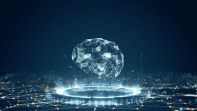 Motion graphic of Futuristic brain animation with glowing neural networks and tech interface - Powered by Shutterstock - Get 15% off with code: PIKWIZARD15