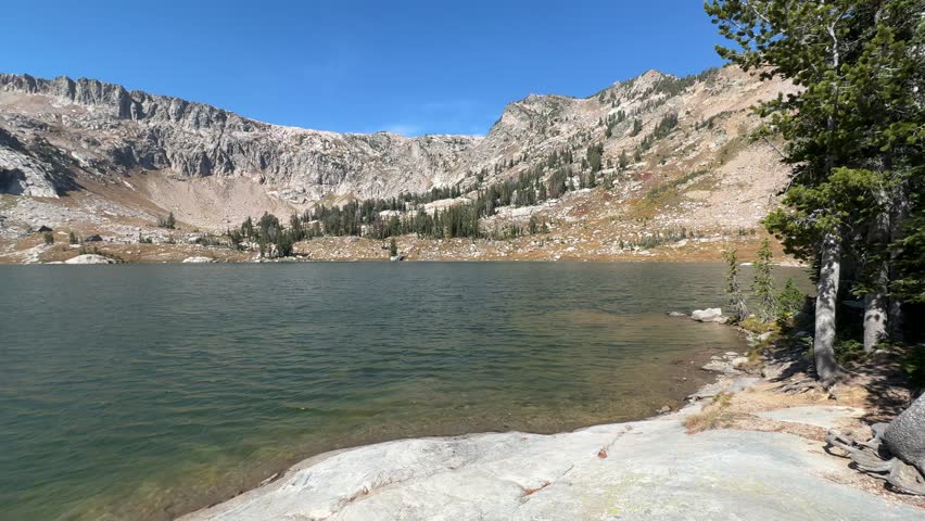 Panoramic view of Lake Solitude in Grand Teton National Park