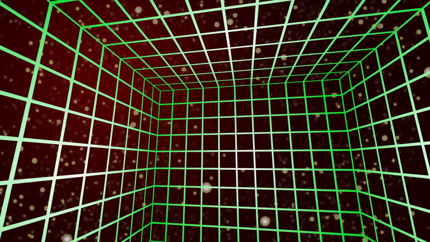 A 3-D grid in space.
