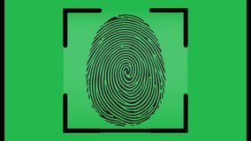 Biometric digital fingerprint scanning on green screen - Powered by Shutterstock - Get 15% off with code: PIKWIZARD15