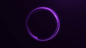 Vibrant purple glowing energy circle with flowing particles and digital plasma swirl. Futuristic sci-fi orb loop for motion design and tech visuals. 4K 60 fps seamless animation. - Powered by Shutterstock - Get 15% off with code: PIKWIZARD15