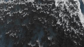 Aerial View of Dark Grey and White Textured Landscape - Powered by Shutterstock - Get 15% off with code: PIKWIZARD15