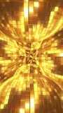 Animated loop of gold disco balls reflecting light in 3D tunnel effect. Designed for event graphics, VJ loops, and celebration screens - Powered by Shutterstock - Get 15% off with code: PIKWIZARD15