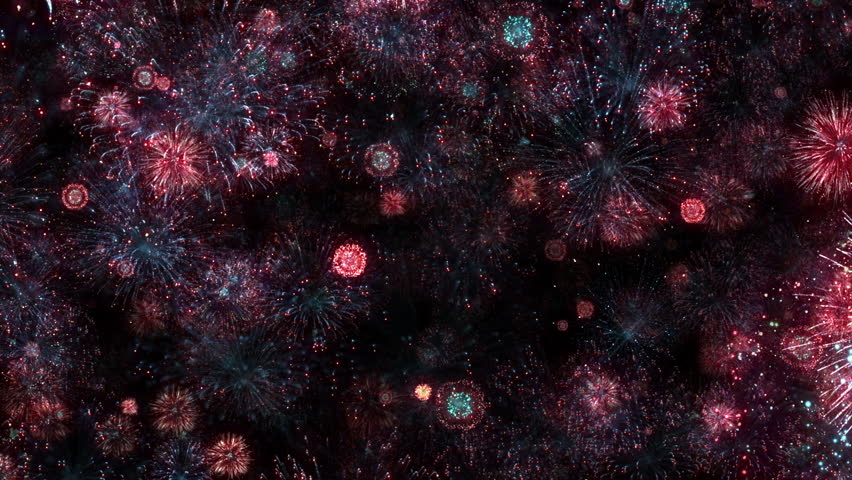 Abstract seamless loop many spark fireworks particles animation effect on black abstract background for your event, VJ, concert, title, trailer, presentation show. 