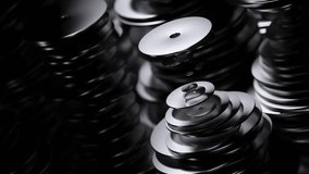 Abstract 3D render of stacked metallic discs forming an organic futuristic structure. Black and silver tones with high contrast and minimal background. Ideal for modern, industrial, and technology-the - Powered by Shutterstock - Get 15% off with code: PIKWIZARD15