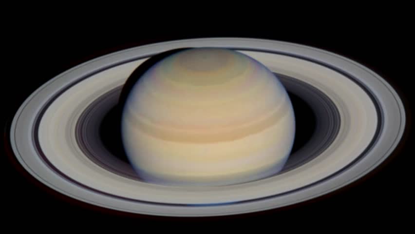 A detailed close-up view of Saturn, highlighting its iconic rings and atmospheric bands.
