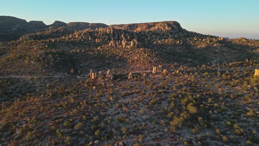 Majestic rocky valley landscape in Creel, Chihuahua’s Valle de los Monjes