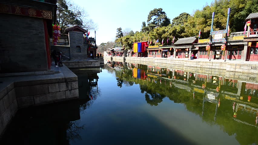 the suzhou street of the summer palace Beijing china