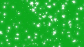 Seamless Loop Animation Of Realistic White Snowflakes And Particles Falling On A Green Screen Background, Winter Holiday Or Christmas Overlay Effect Chroama Key Background, Falling Snow Vfx Element - Powered by Shutterstock - Get 15% off with code: PIKWIZARD15