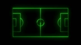 Animation of neon sports stadium on black background with neon lights match football isometric field video animation. Soccer field stadium or football lawn with artificial turf panoramic.
 - Powered by Shutterstock - Get 15% off with code: PIKWIZARD15