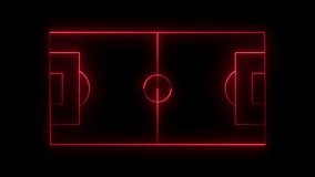 Animation of neon sports stadium on black background with neon lights match football isometric field video animation. Soccer field stadium or football lawn with artificial turf panoramic.
 - Powered by Shutterstock - Get 15% off with code: PIKWIZARD15