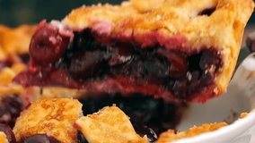 Cherry pie with flaky golden crust and sweet-tart cherry filling — classic dessert, homemade style, perfect for bakery displays, festive treats, dessert tables, and styled food photography. - Powered by Shutterstock - Get 15% off with code: PIKWIZARD15