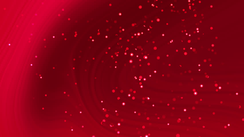 An abstract background in deep red tones with fluid, wave-like gradients and scattered glowing dots. The flowing pattern combined with subtle sparkles creates a sense of movement and elegance