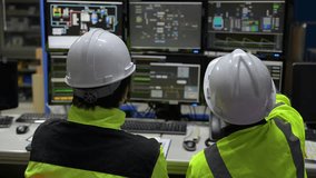 Engineer working at control room,Manager control system,Technician man monitoring program from a lot of monitor,Consultation on system failure issues - Powered by Shutterstock - Get 15% off with code: PIKWIZARD15